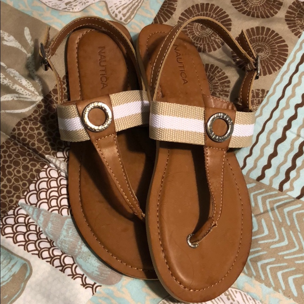 Nautica t-strap sandals
